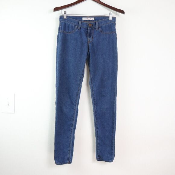 J Brand Size 25 Skinny Jeans Stretch Denim Medium Wash Sable Blue - Picture 1 of 9